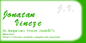 jonatan vincze business card